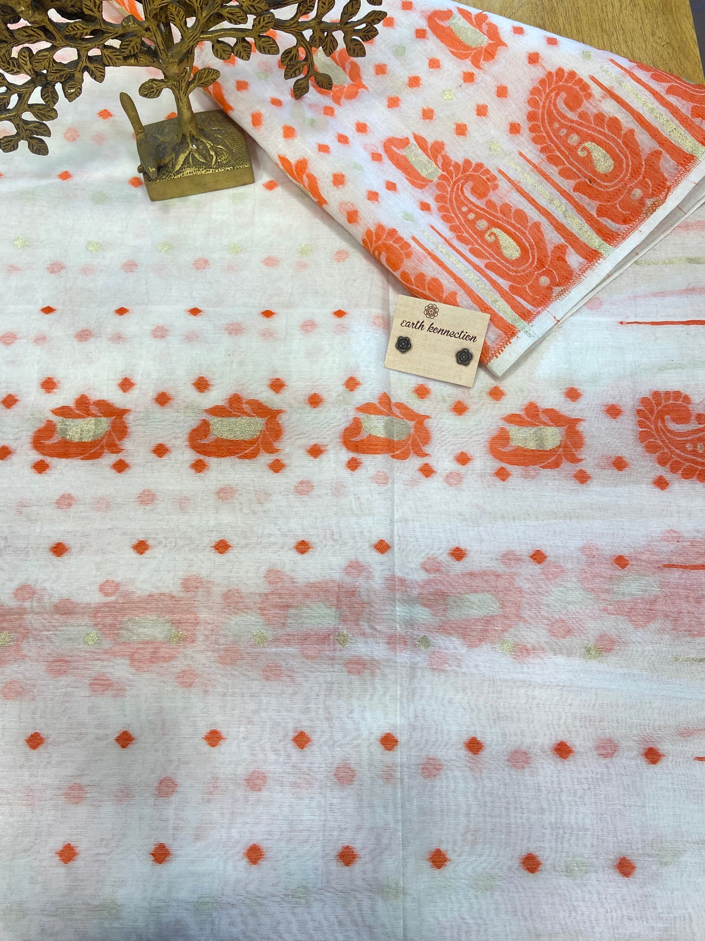 cotton jamdani saree