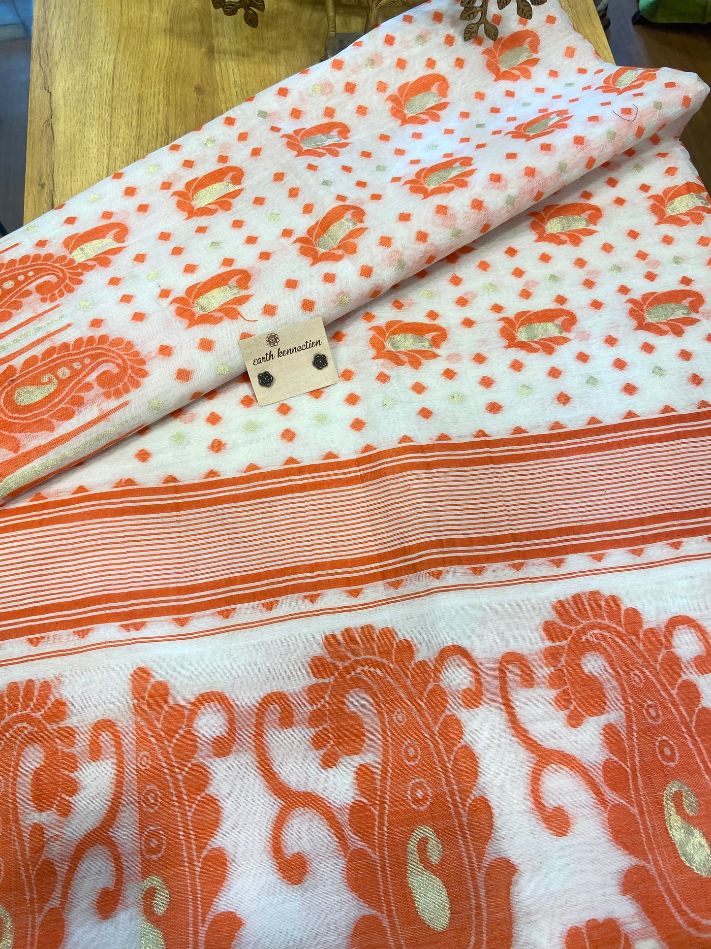 cotton jamdani saree