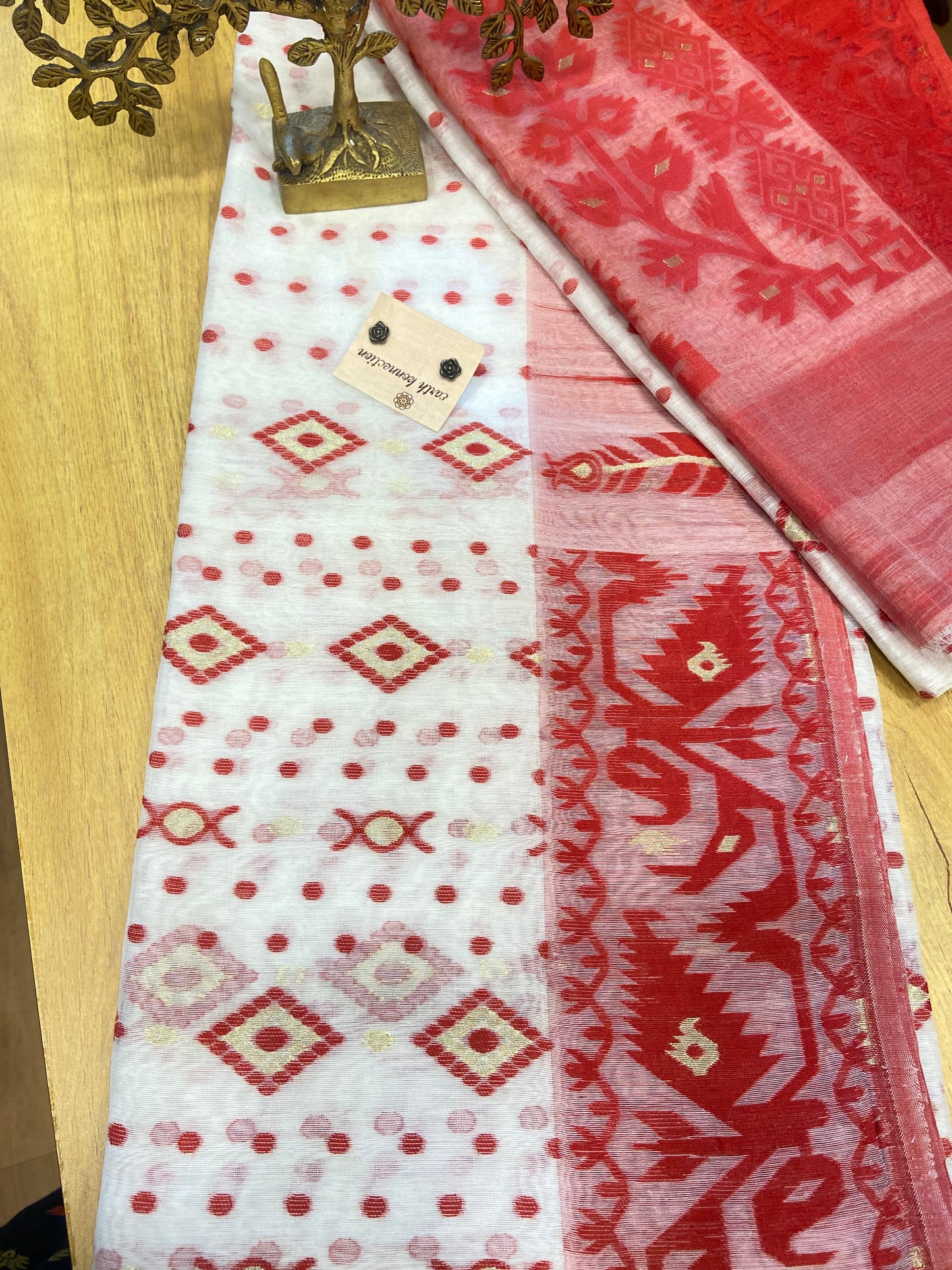 Cotton jamdani saree