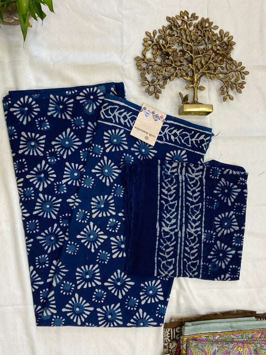 Block printed suit set