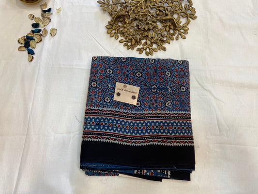 Cotton Modal Ajrak Silk Saree