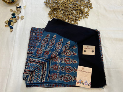 Cotton Modal Ajrak Silk Saree
