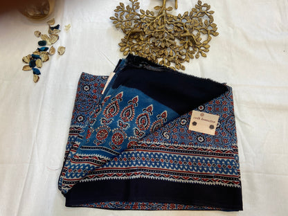 Cotton Modal Ajrak Silk Saree