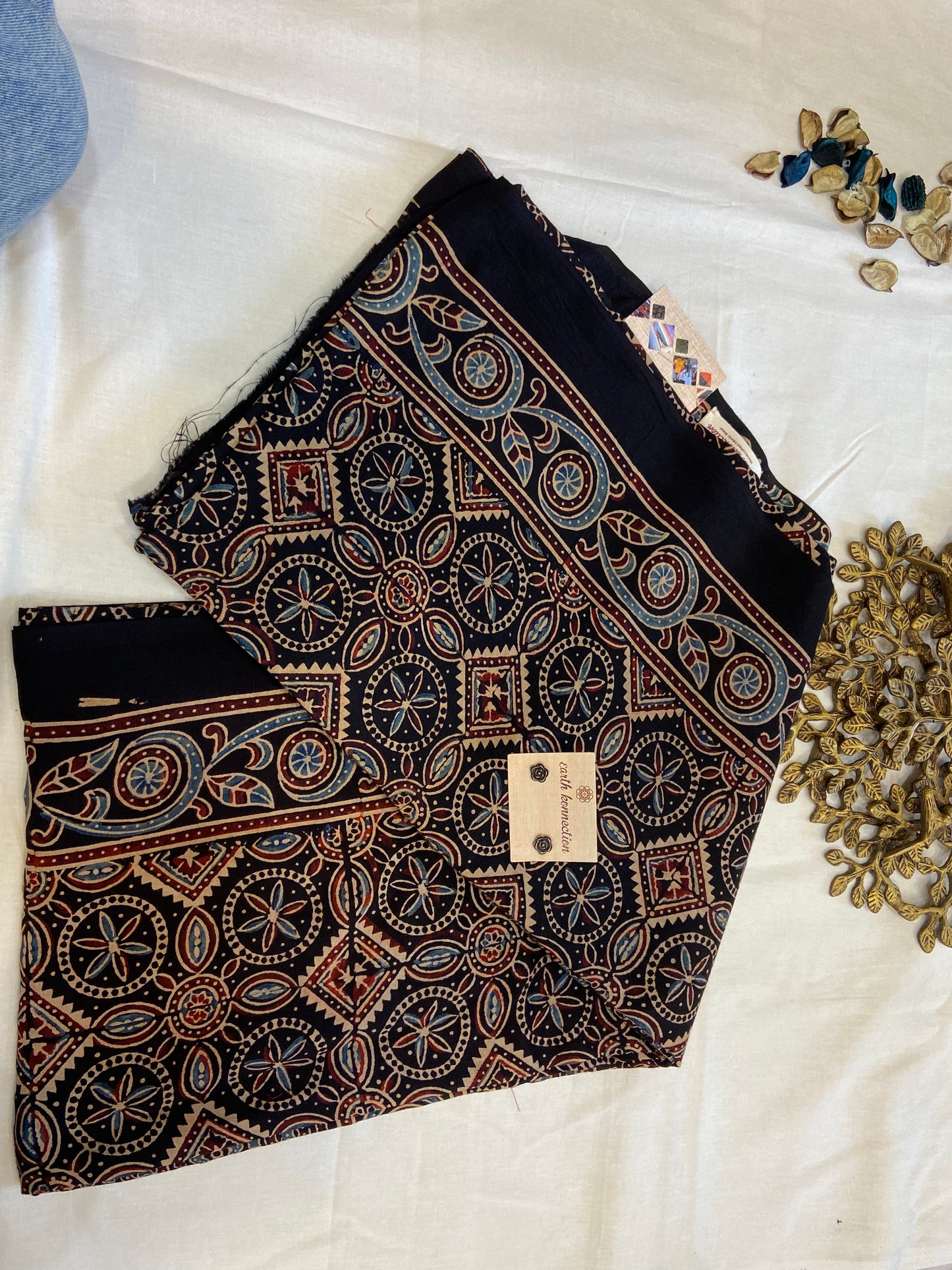 Cotton Modal Ajrak Silk Saree