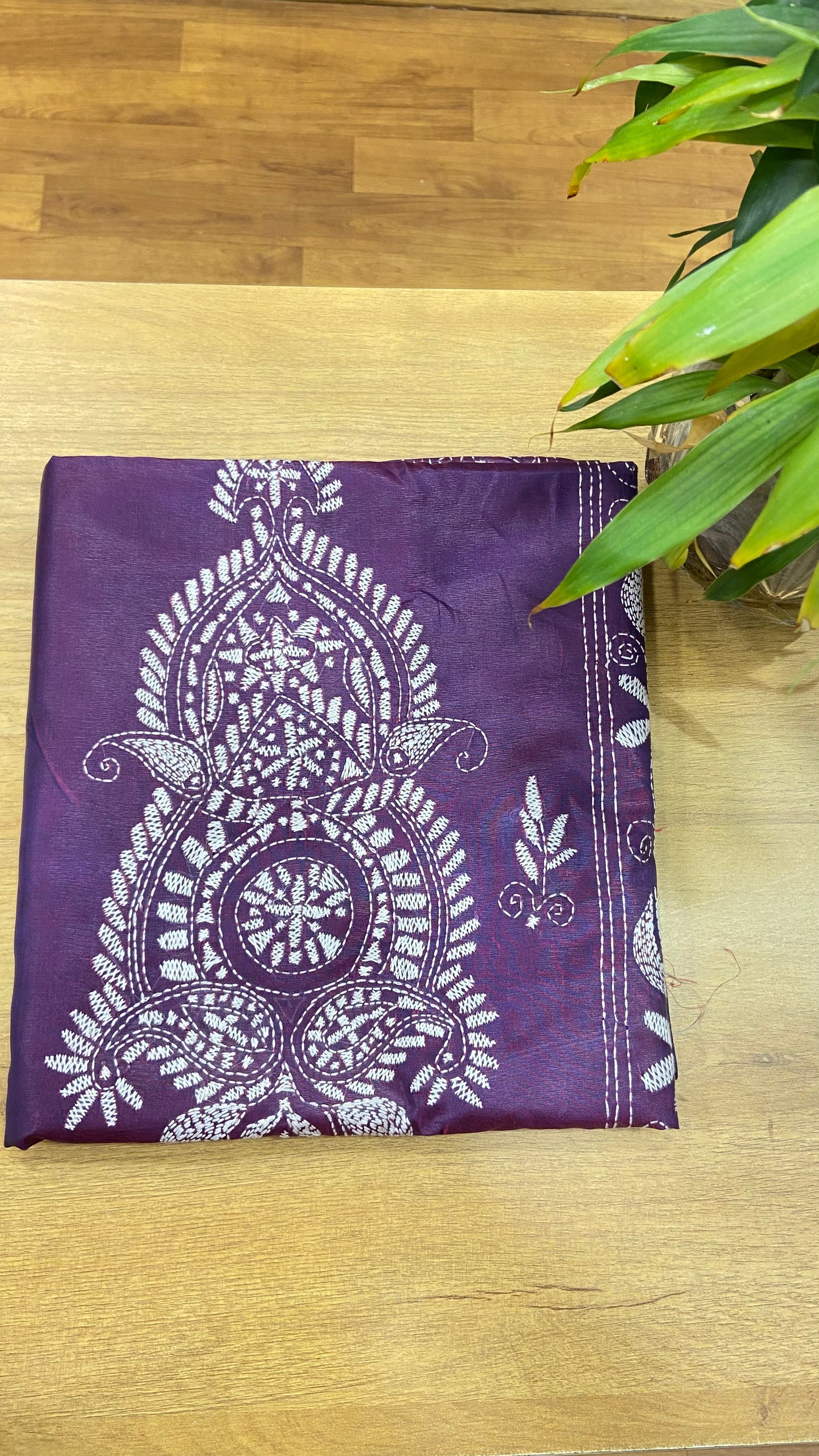 Hand Embroidery kantha saree
