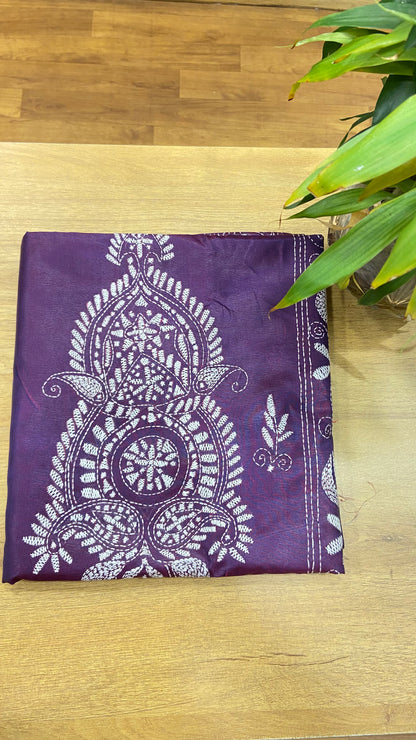 Hand Embroidery kantha saree