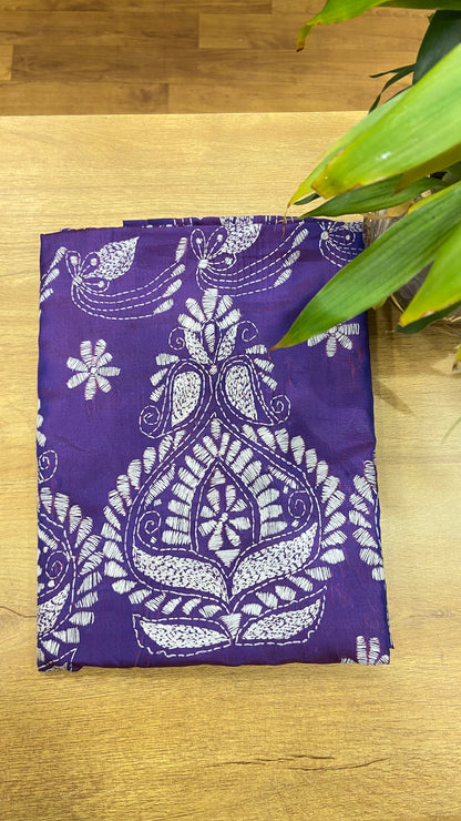 Hand Embroidery kantha saree