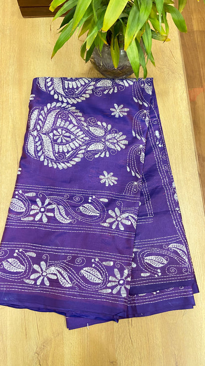 Hand Embroidery kantha saree