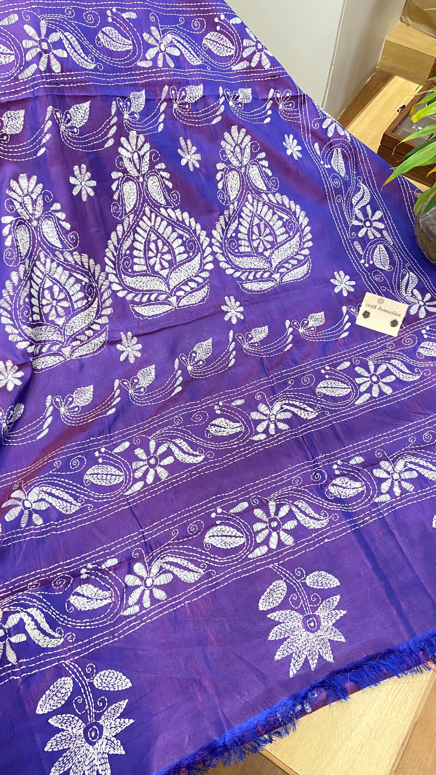 Hand Embroidery kantha saree