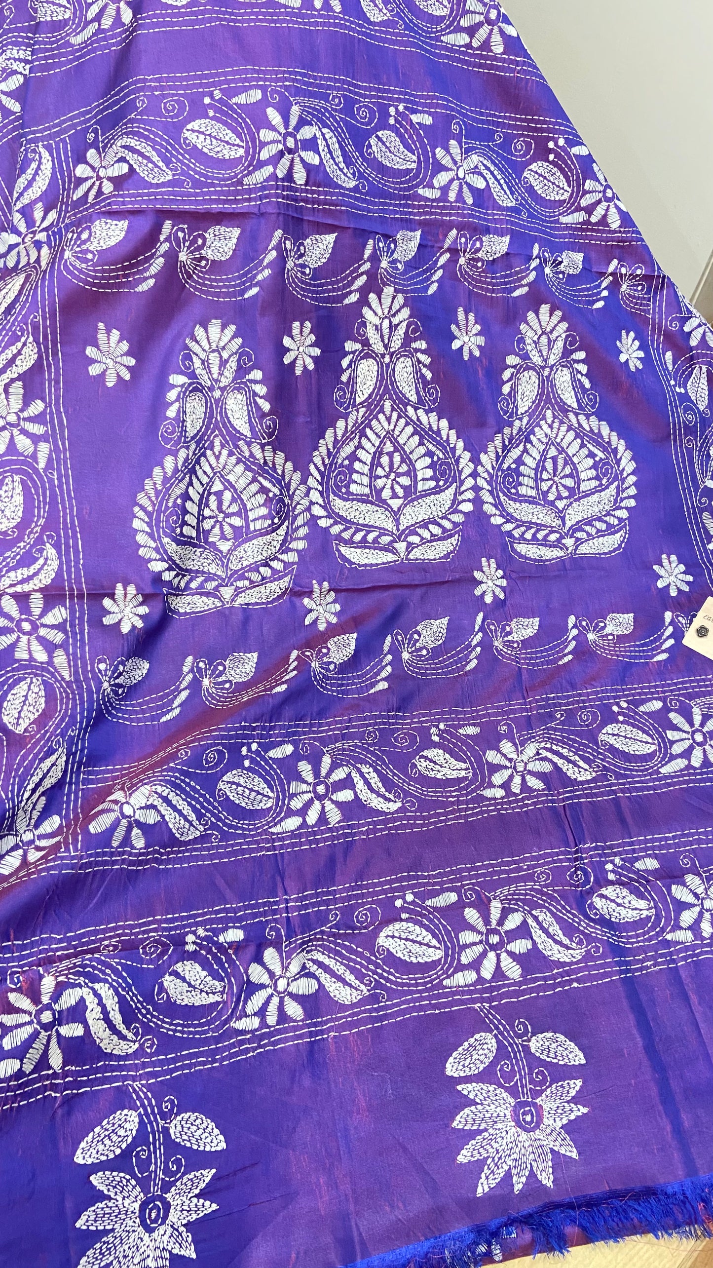Hand Embroidery kantha saree