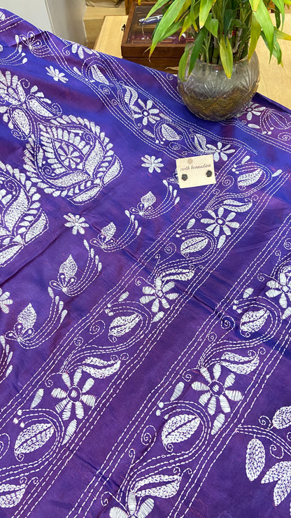 Hand Embroidery kantha saree