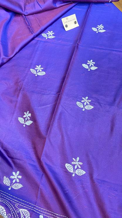 Hand Embroidery kantha saree