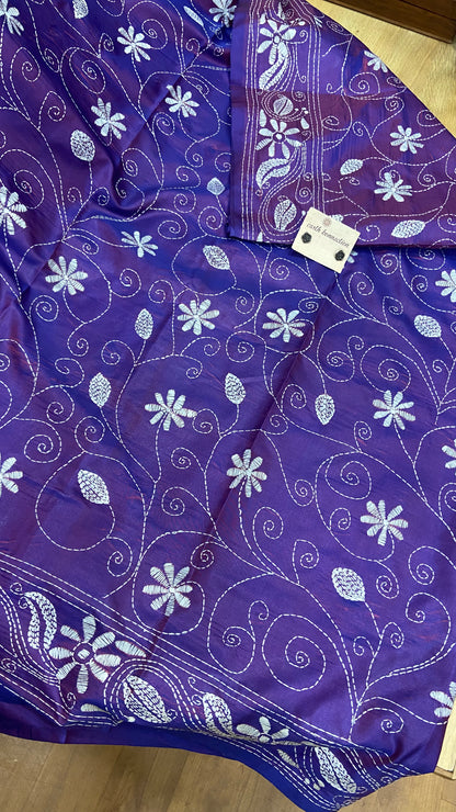Hand Embroidery kantha saree