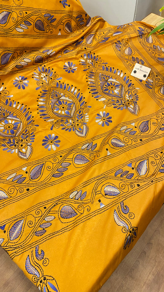 Hand Embroidery kantha saree