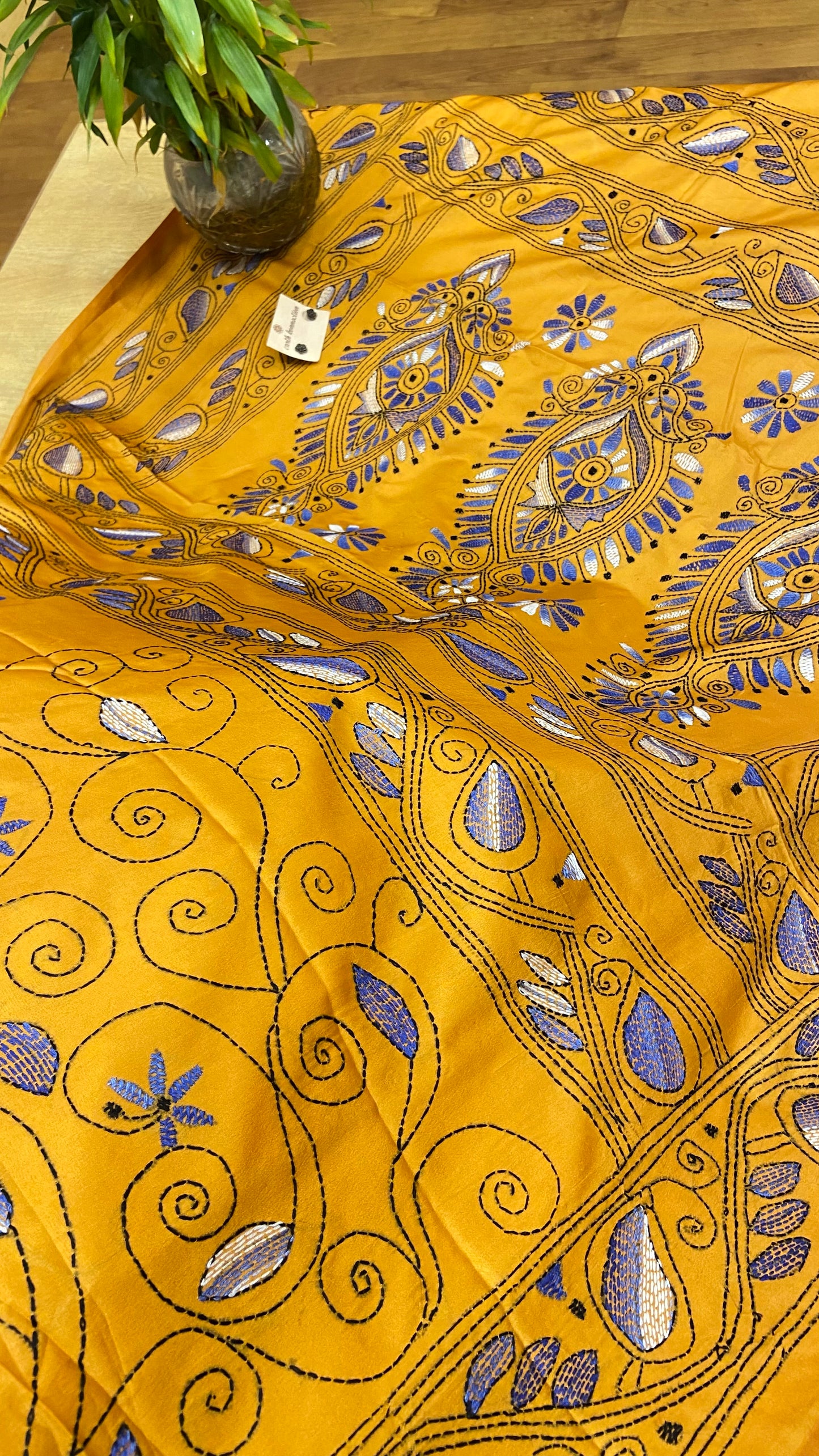 Hand Embroidery kantha saree