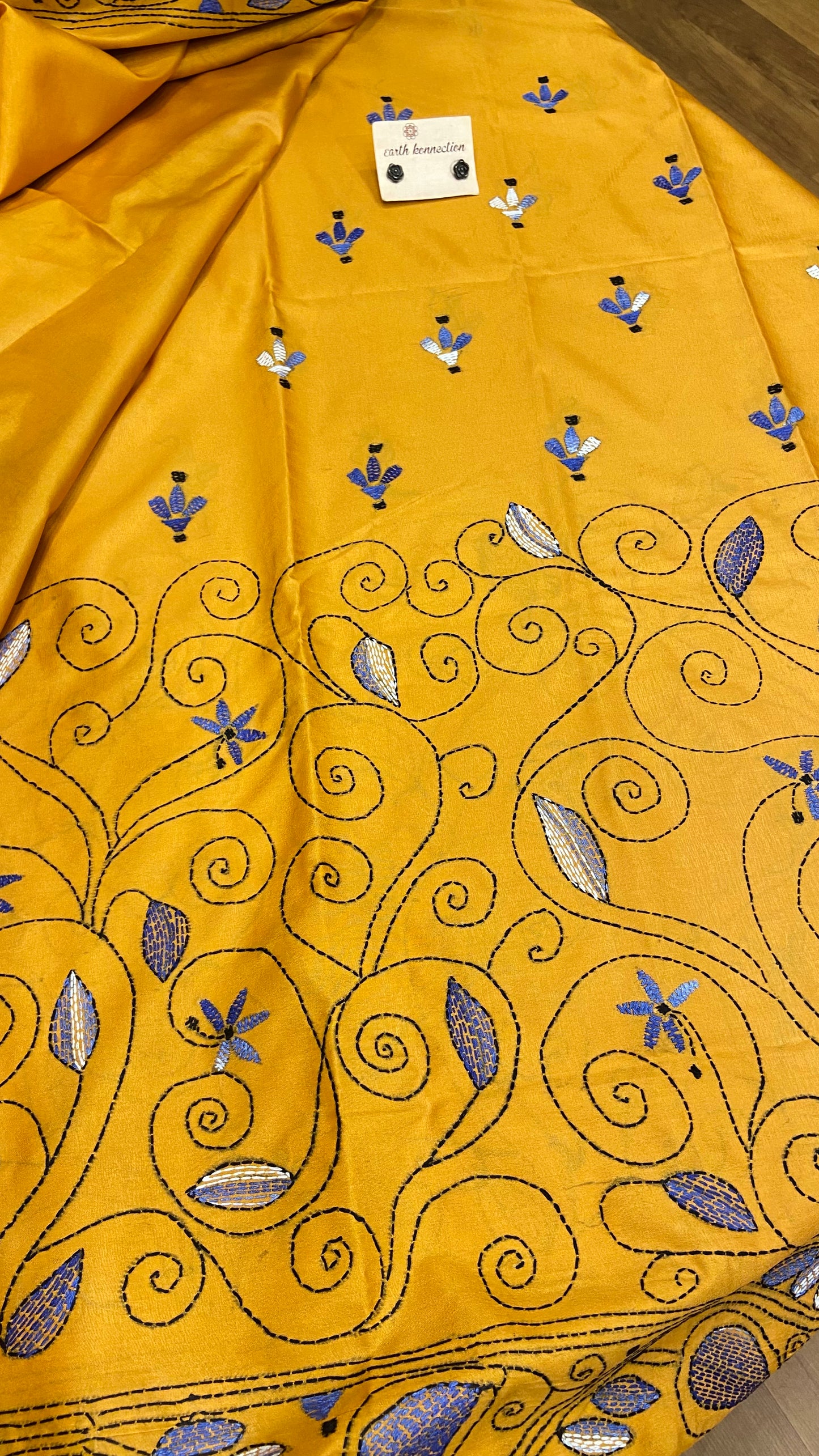 Hand Embroidery kantha saree