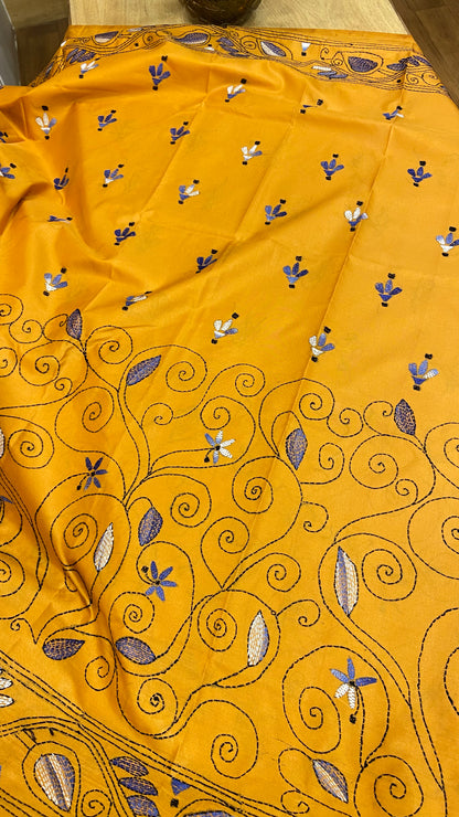 Hand Embroidery kantha saree