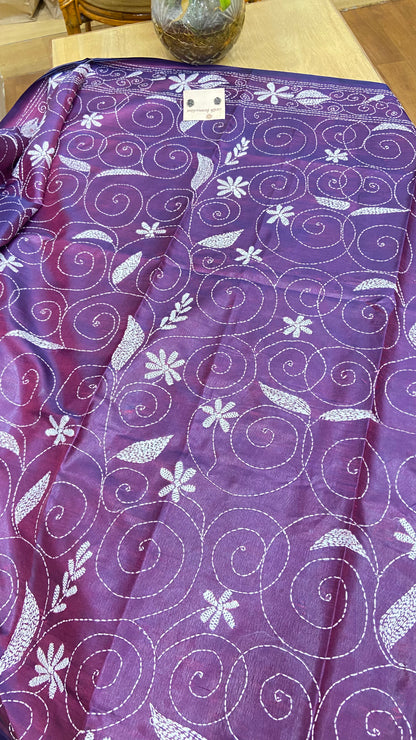 Hand Embroidery kantha saree
