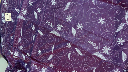 Hand Embroidery kantha saree