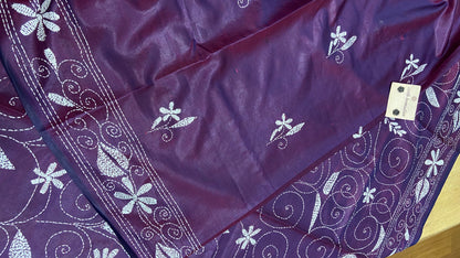 Hand Embroidery kantha saree