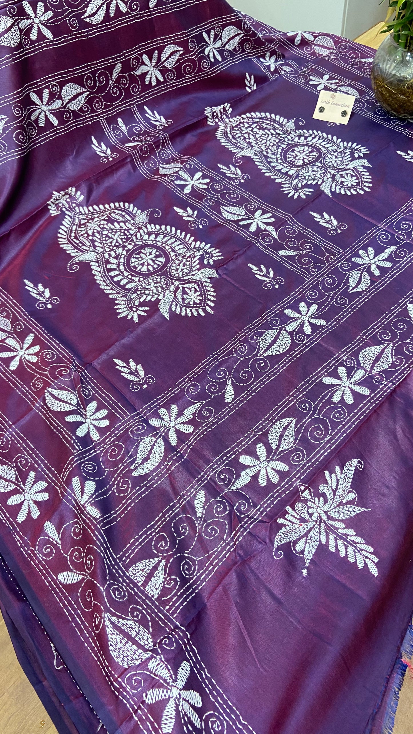 Hand Embroidery kantha saree