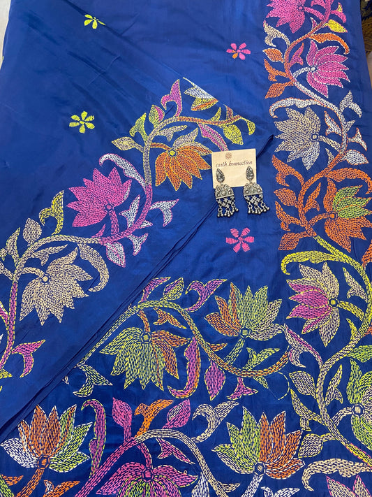 Hand embroidry kantha saree