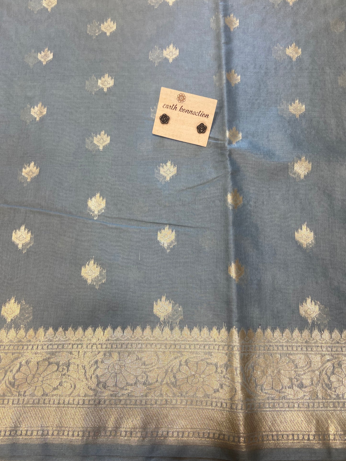 Blended chiffon banarasi saree