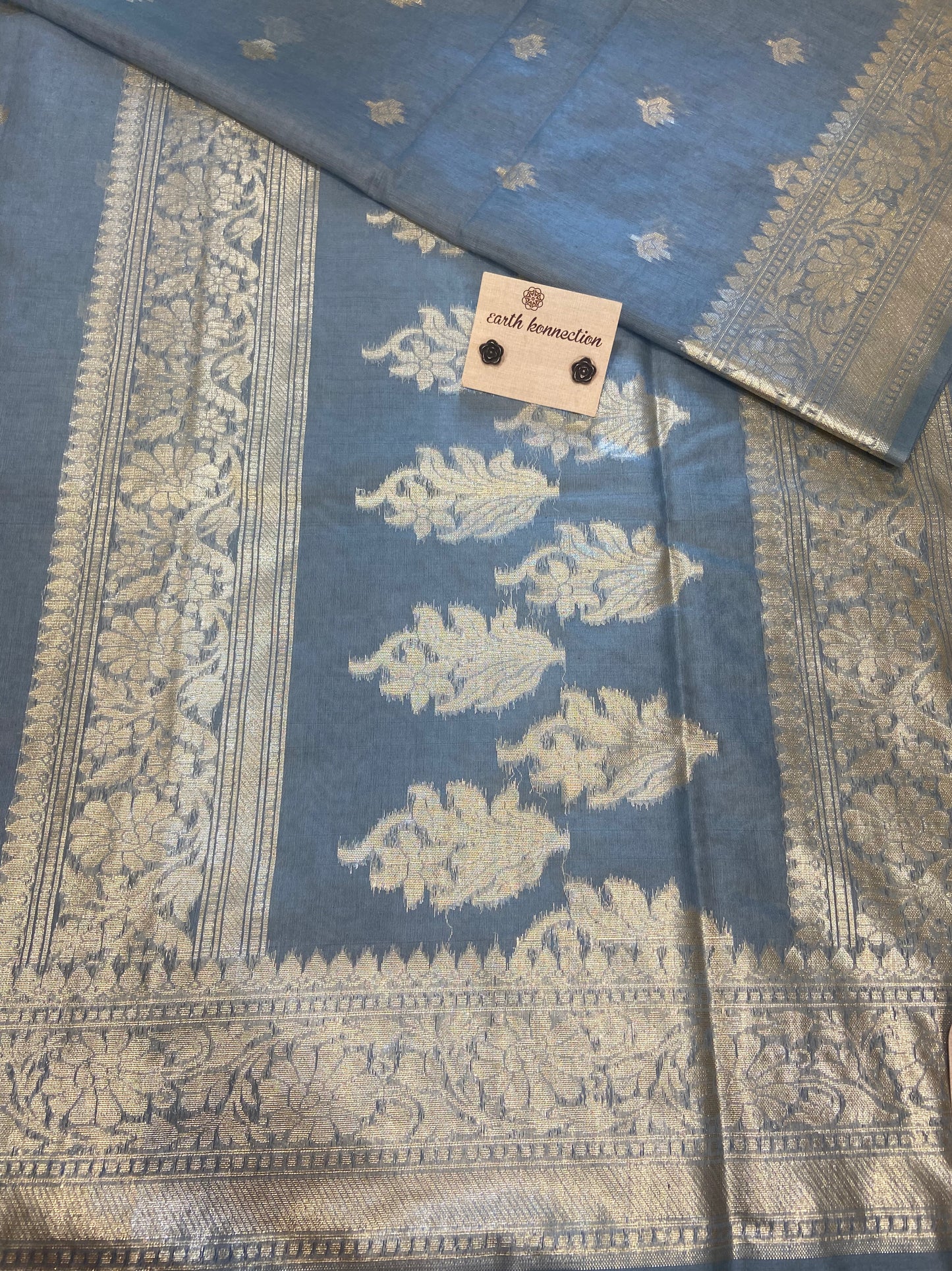 Blended chiffon banarasi saree