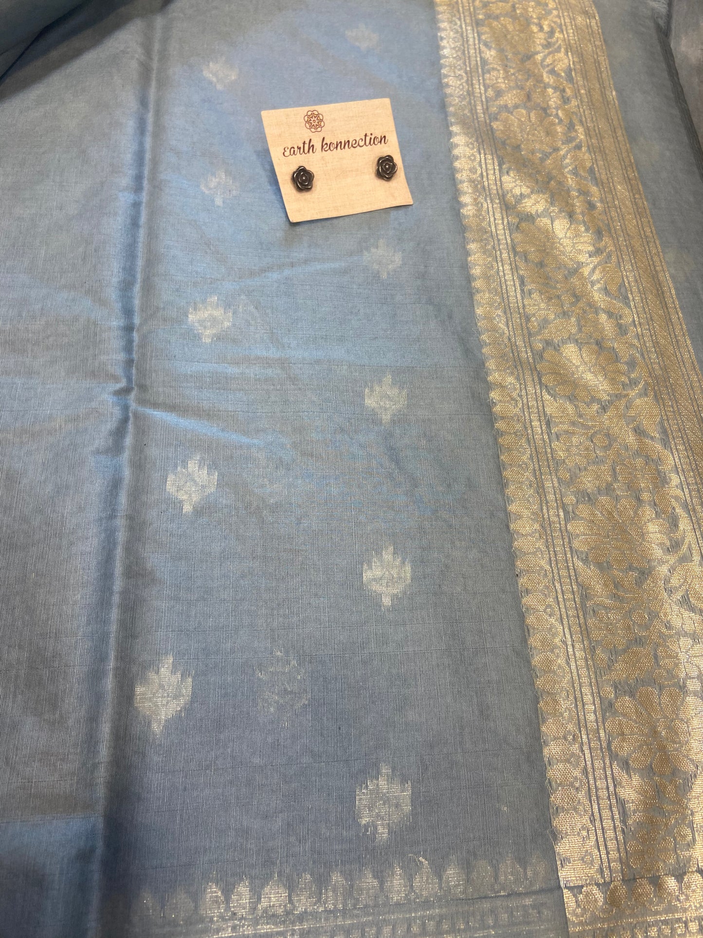 Blended chiffon banarasi saree