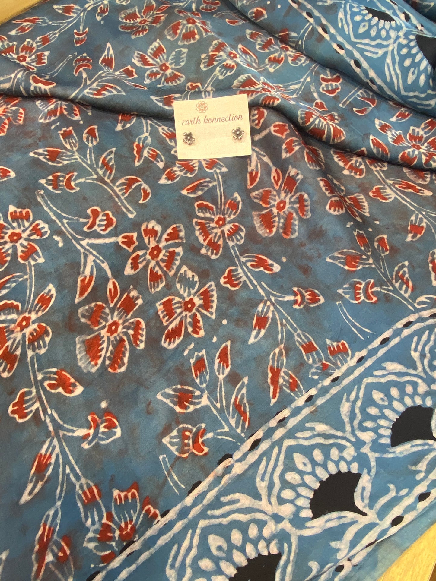 Pure Modal Ajrak Silk Saree