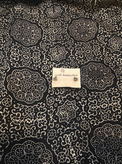 Pure Modal Ajrak Silk Saree