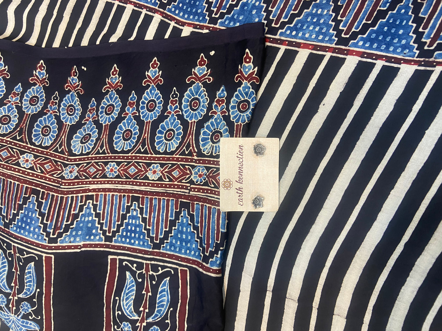 Pure Modal Ajrak Silk Saree