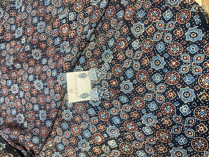 Cotton Modal Ajrak Silk Saree