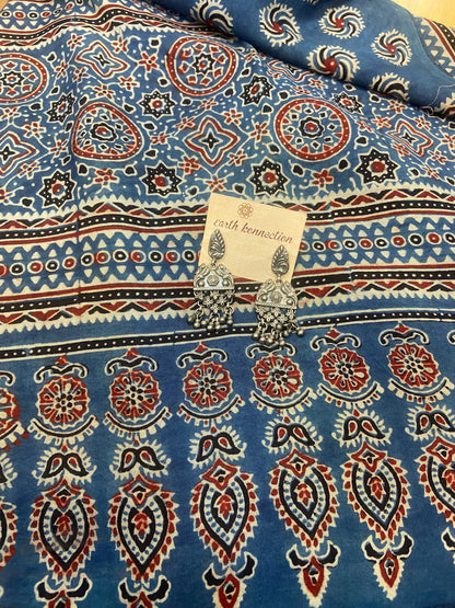 Cotton Modal Ajrak Silk Saree