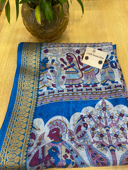 Madhubani silk saree