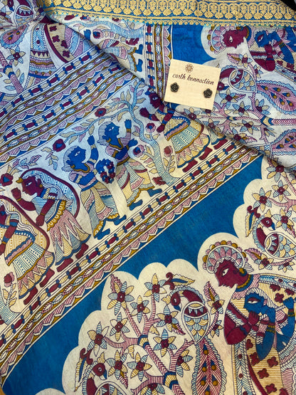 Madhubani silk saree