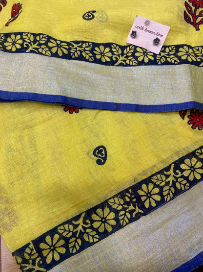 Linen saree