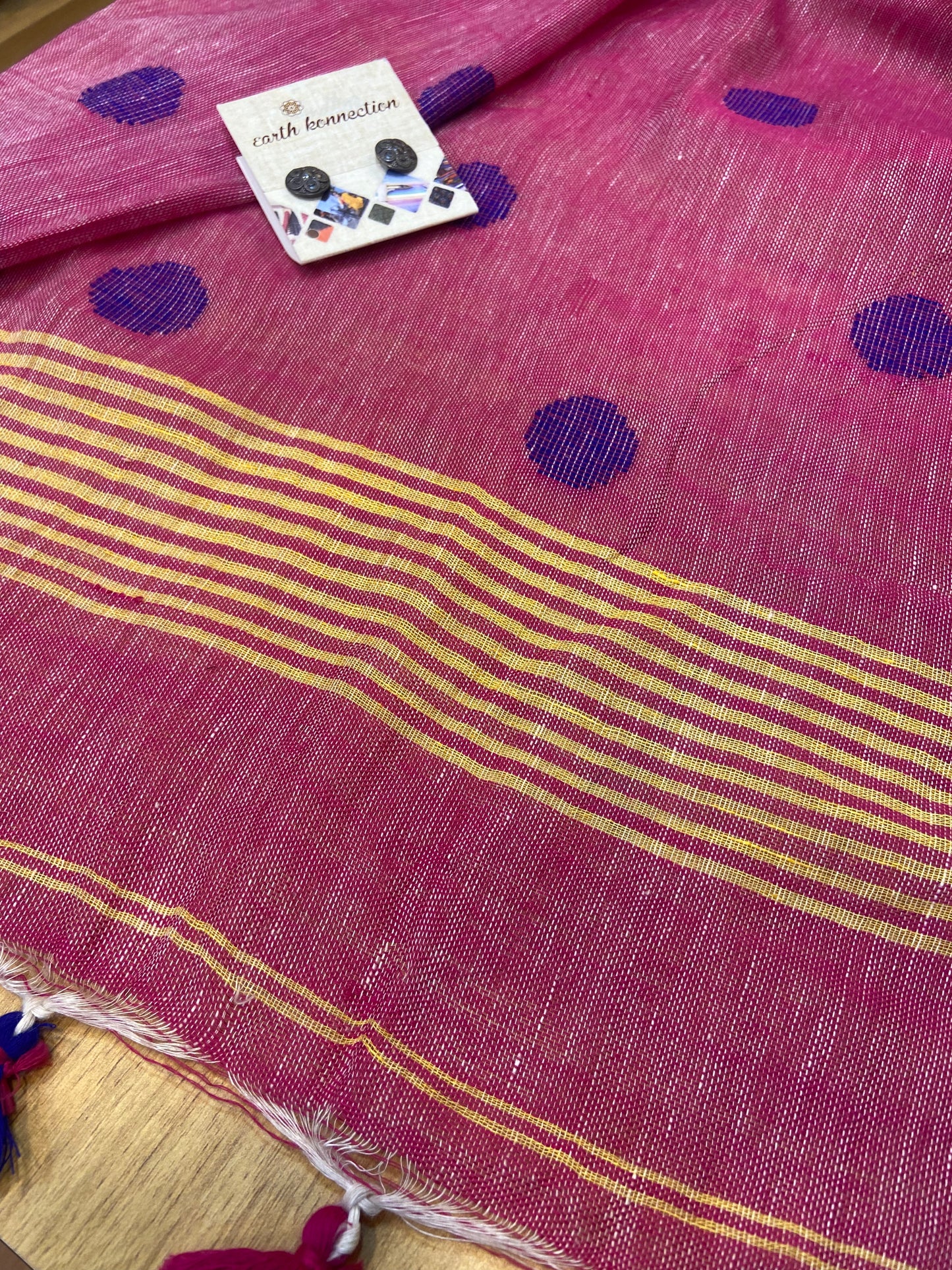 Linen silk saree