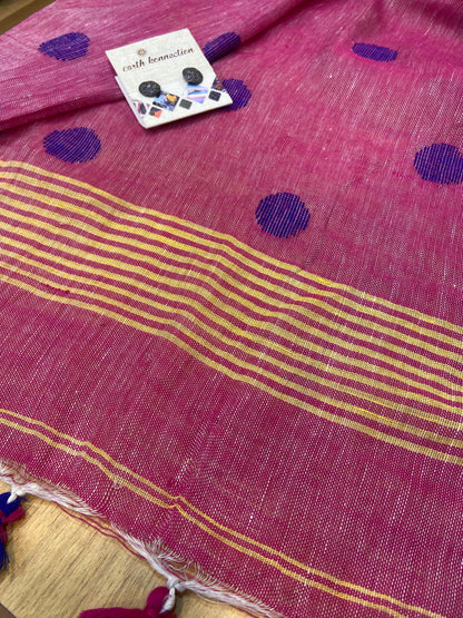 Linen silk saree
