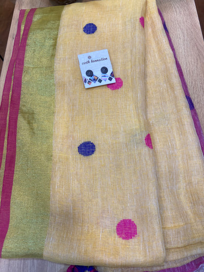 Linen silk saree