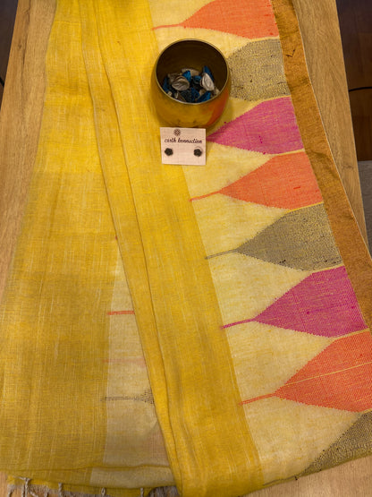 Linen saree