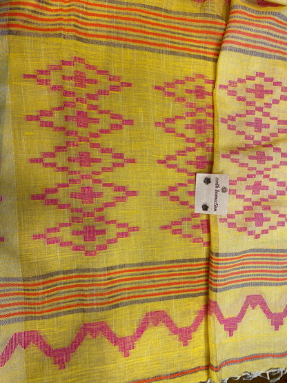 Linen saree