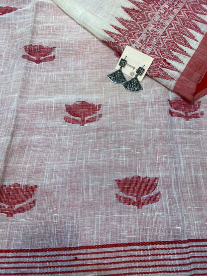 Linen cotton saree
