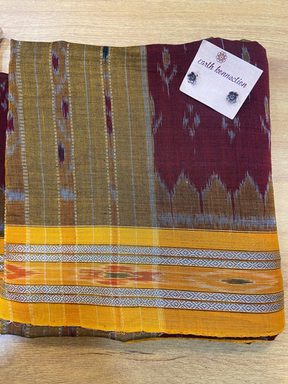 Sambhal puri Ikat cotton saree