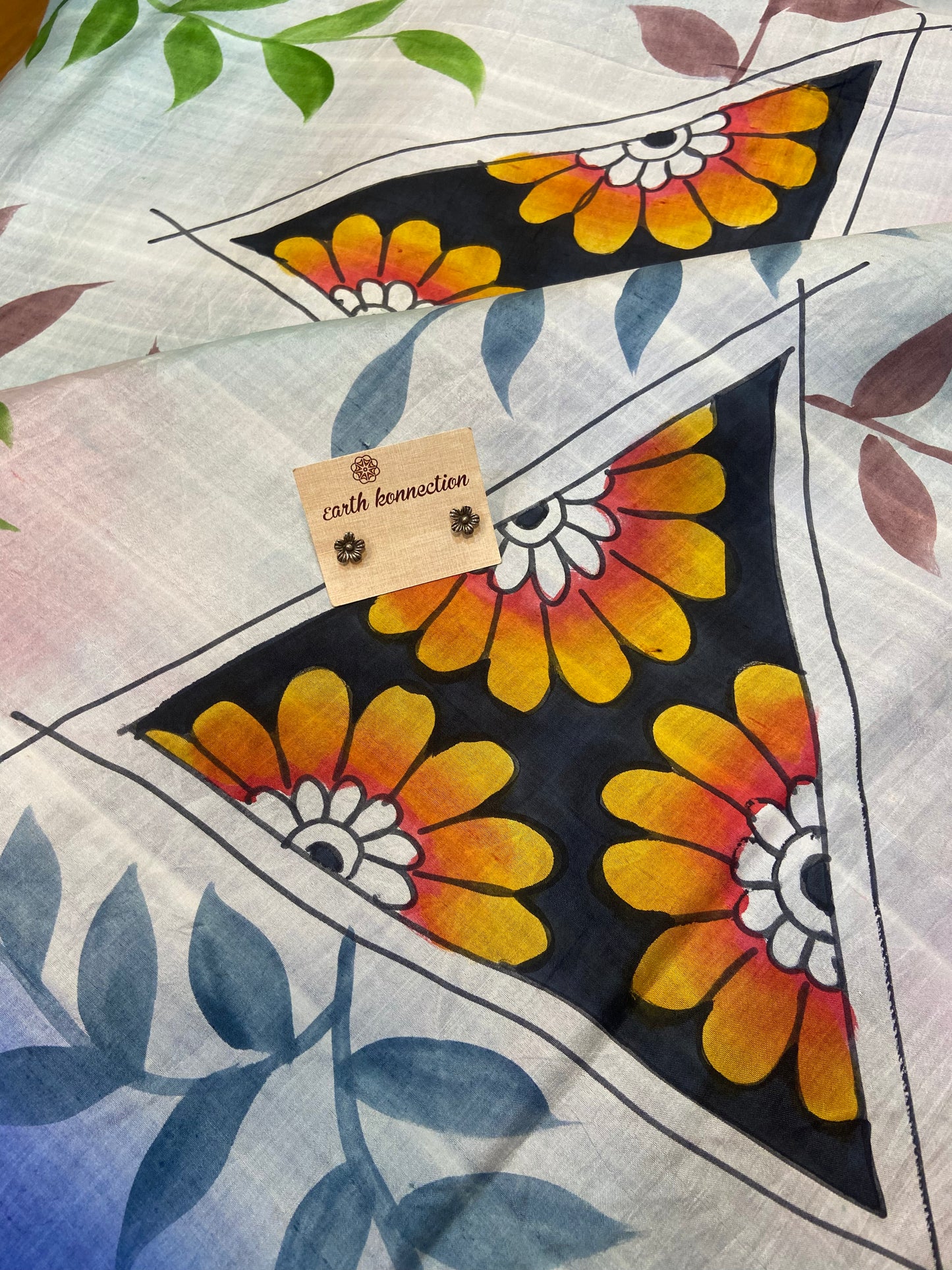 Hand painted Silk saree