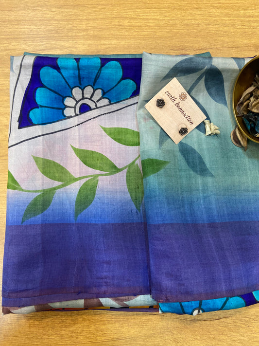Hand painted Silk saree