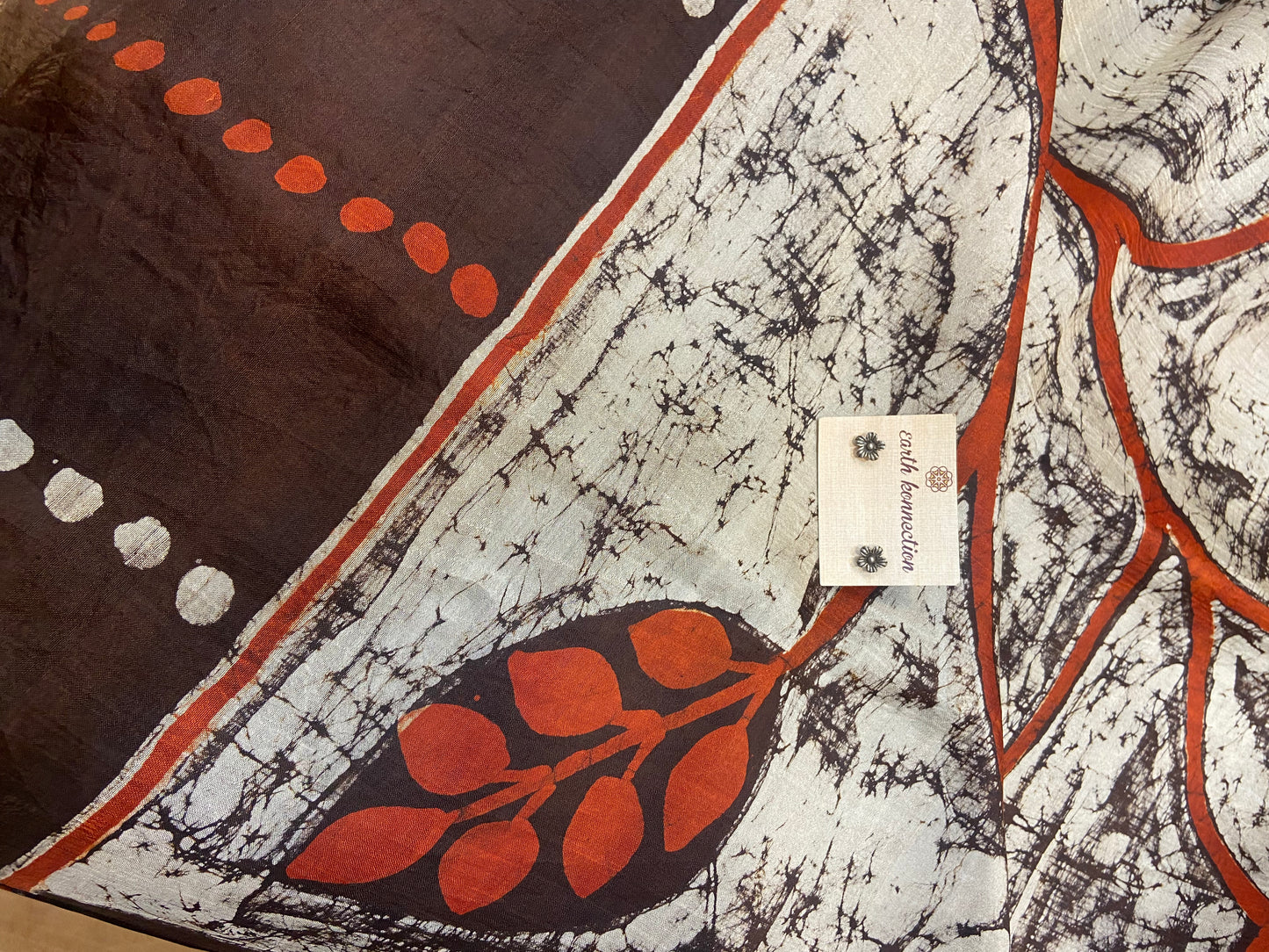 Hand painted batik Silk saree