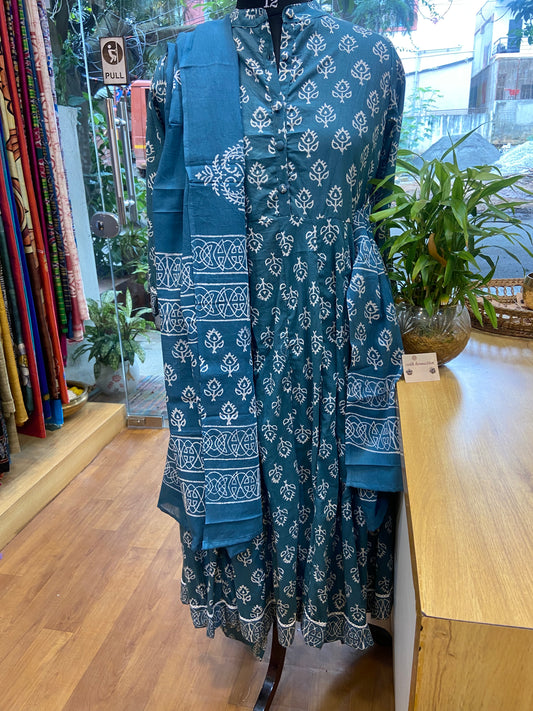 Block print kurta full set