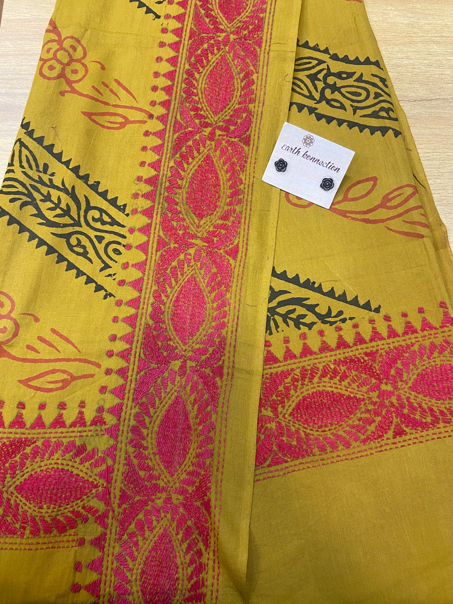 Kantha Work printed Dupatta