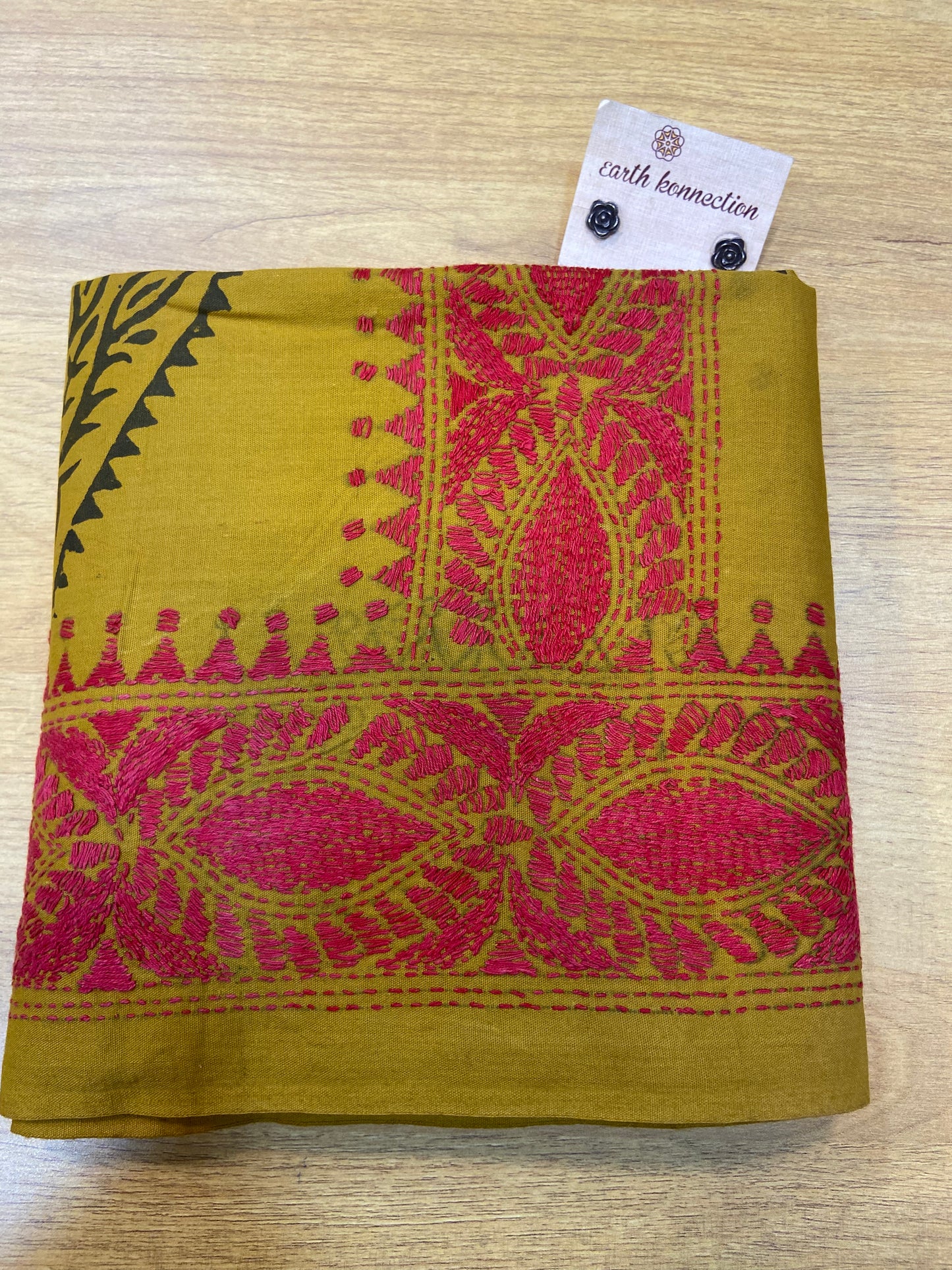 Kantha Work printed Dupatta